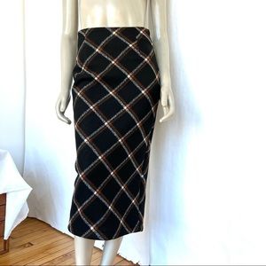 WOOL BLEND PENCIL SKIRT